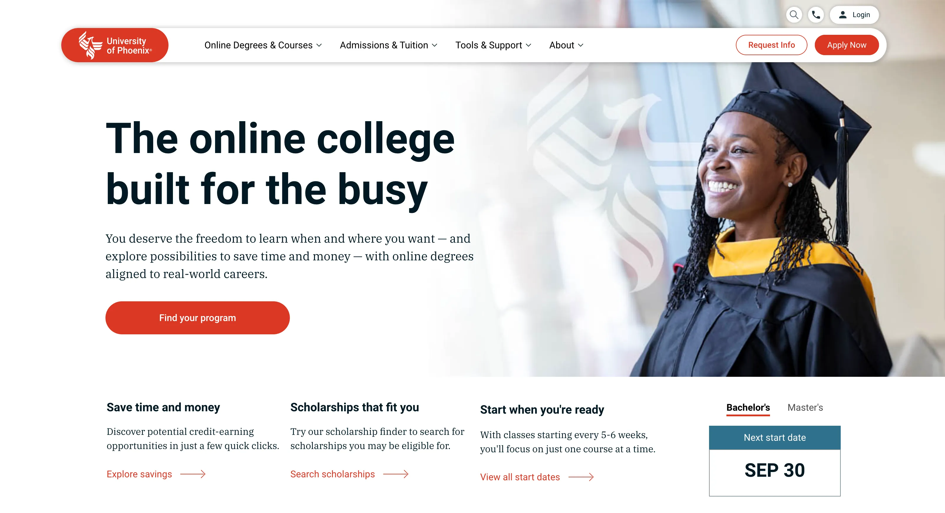University of Phoenix screenshot