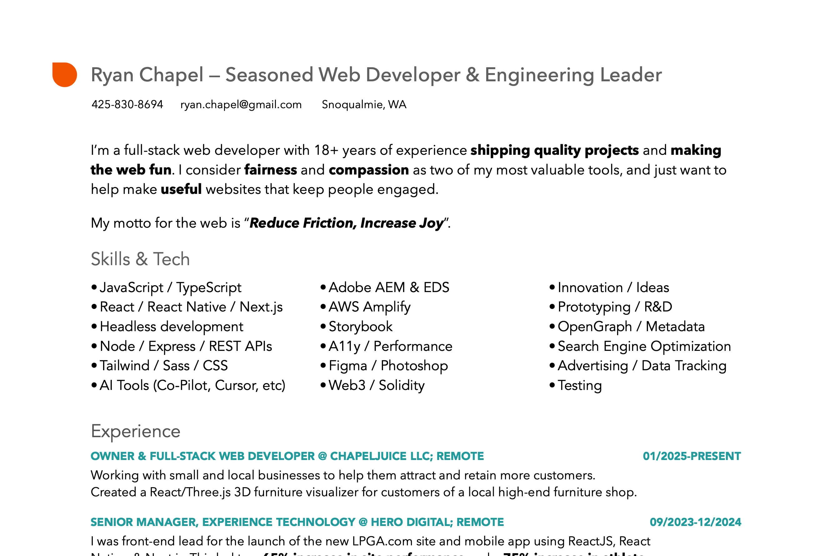 Resume Preview